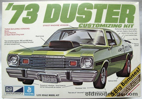 MPC 1/25 1973 Plymouth Duster - Stock / Street Machine / Super Stock Drag Racer, 1-7326-225 plastic model kit